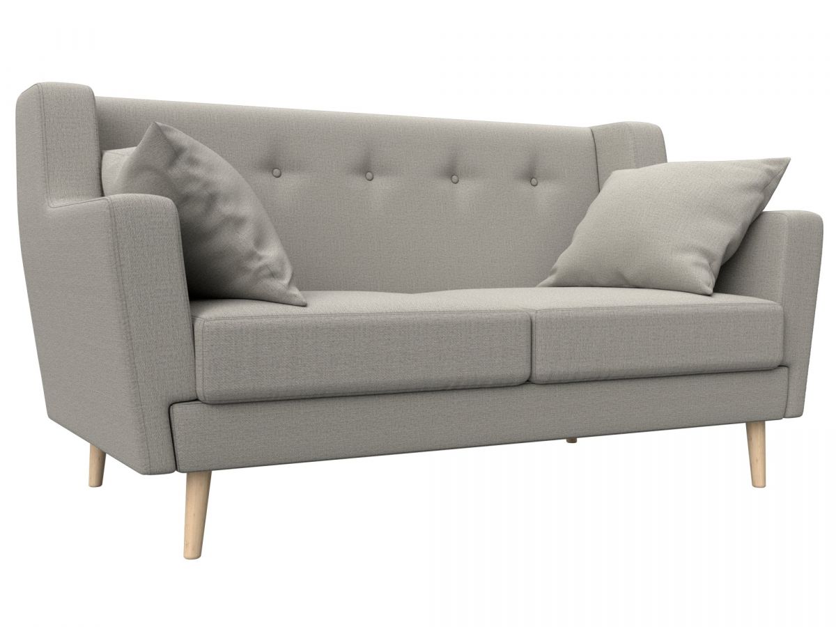 123757 Диван кухонный прямой Брайтон 2 | рогожка | амур бежевый