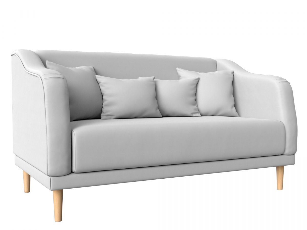 113092 Диван кухонный прямой Киото | экокожа | белый