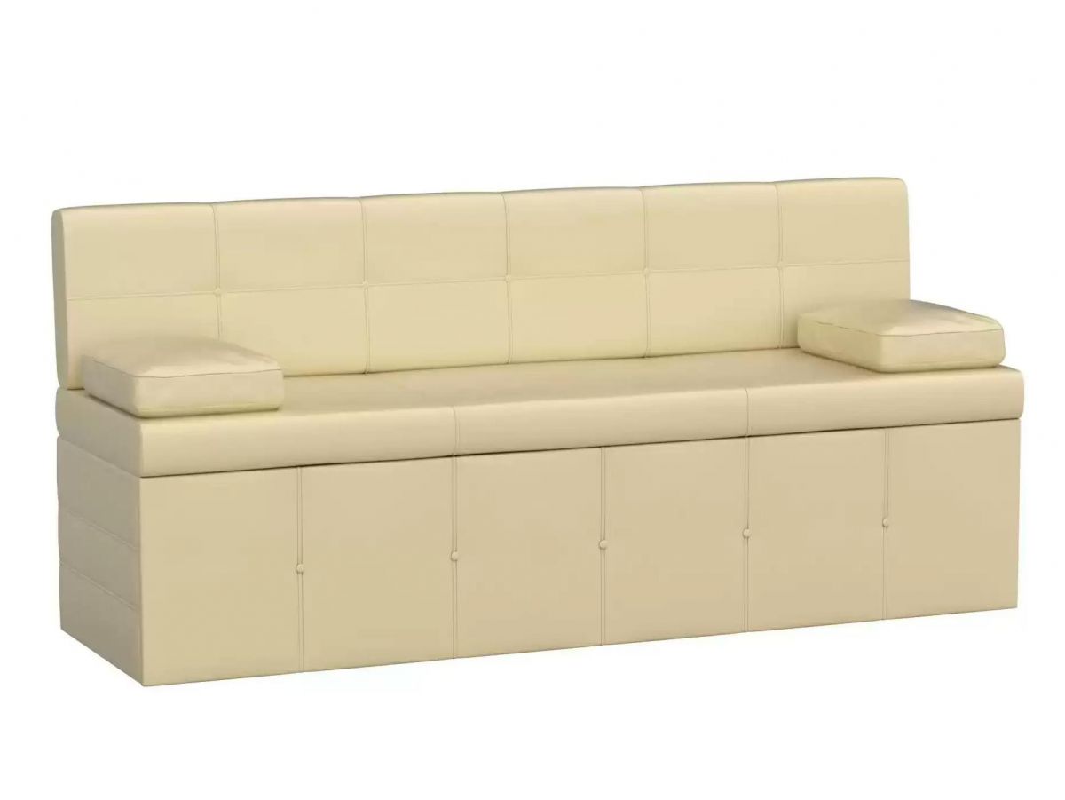 28657 Диван кухонный прямой Лео | экокожа | бежевый