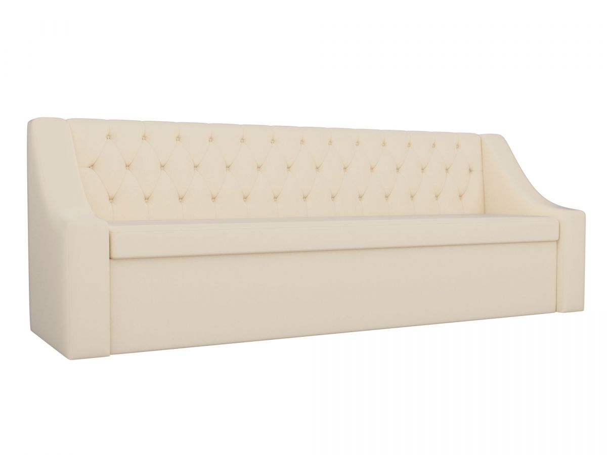 101141 Диван кухонный прямой Мерлин | экокожа | бежевый