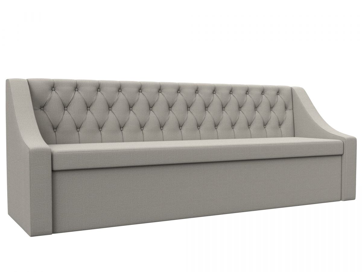 122467 Диван кухонный прямой Мерлин | рогожка | амур бежевый