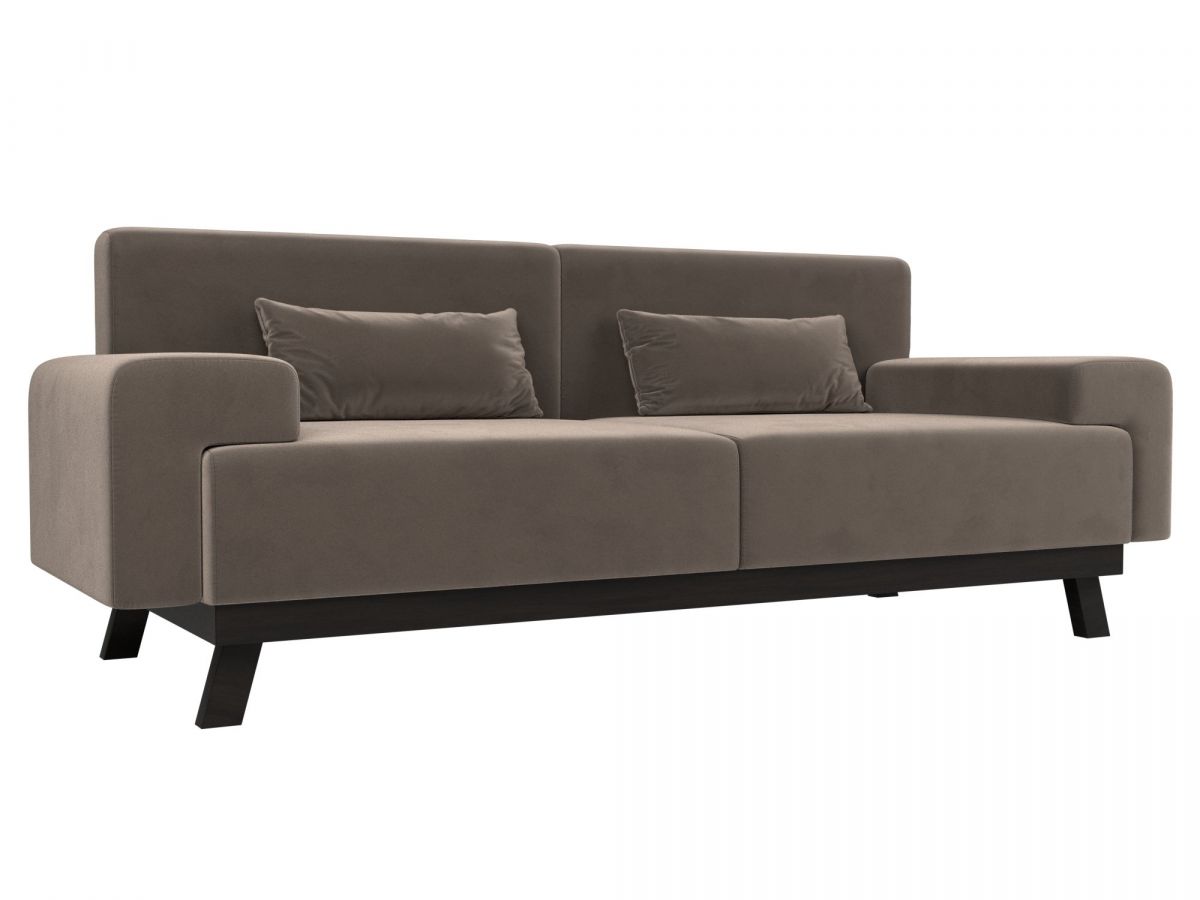 109099 Диван кухонный прямой Мюнхен | велюр | коричневый