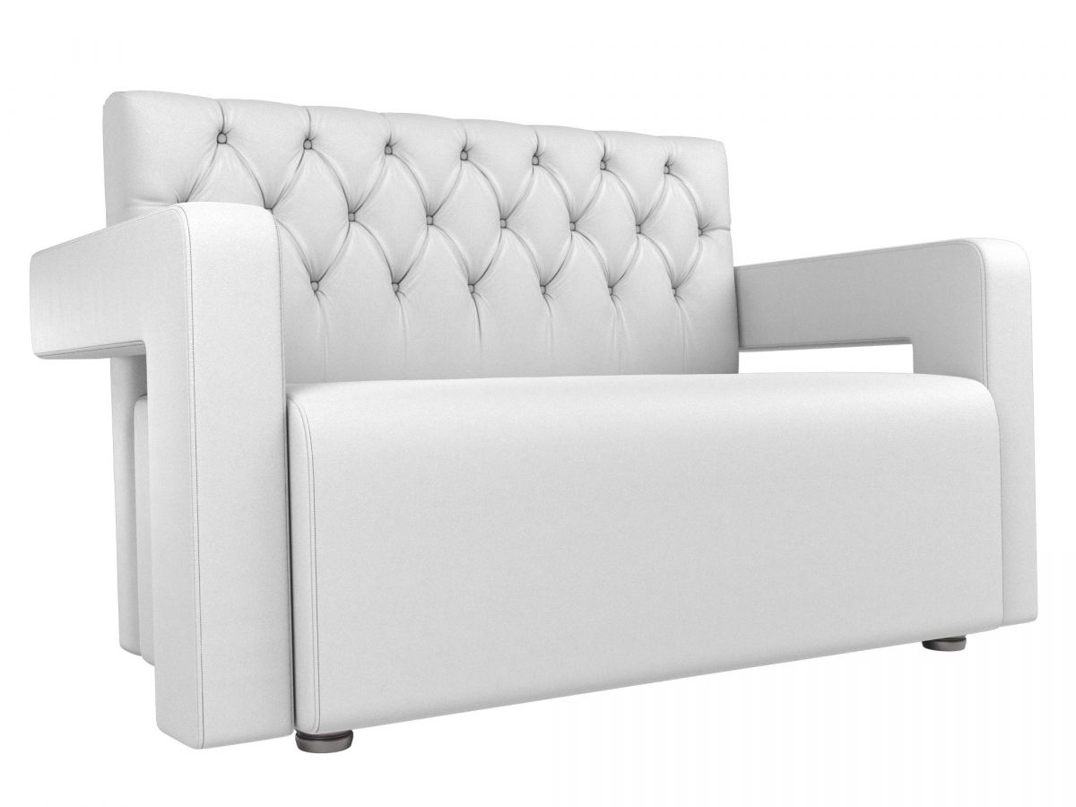 109090 Диван кухонный прямой Рамос Люкс 2-х местный | экокожа | белый