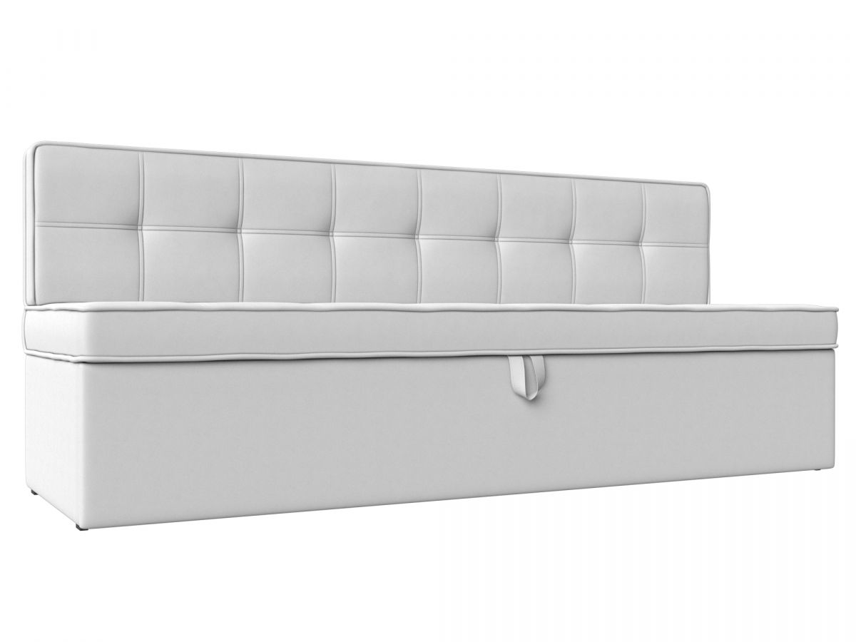 113118 Диван кухонный прямой Техас | экокожа | белый