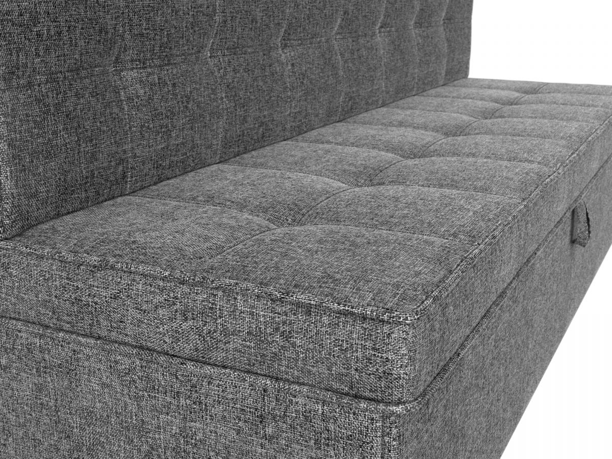 113120 Диван кухонный прямой Техас | экокожа | черный