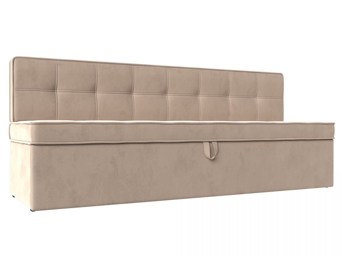 113095 Диван кухонный прямой Техас | велюр | бежевый