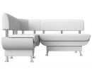 116734L Диван кухонный угловой Альфа левый угол | экокожа | белый - 3