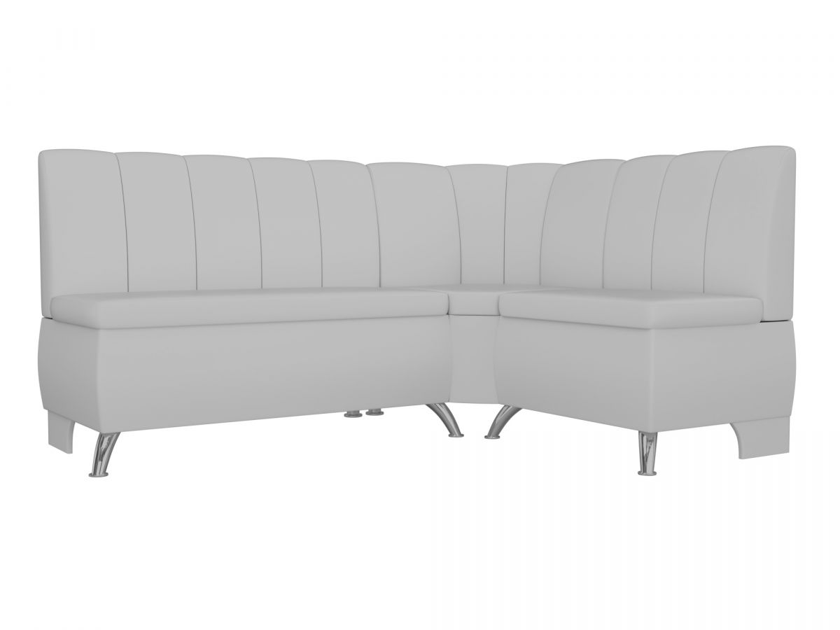 29452 Диван кухонный угловой Кантри правый угол | экокожа | белый