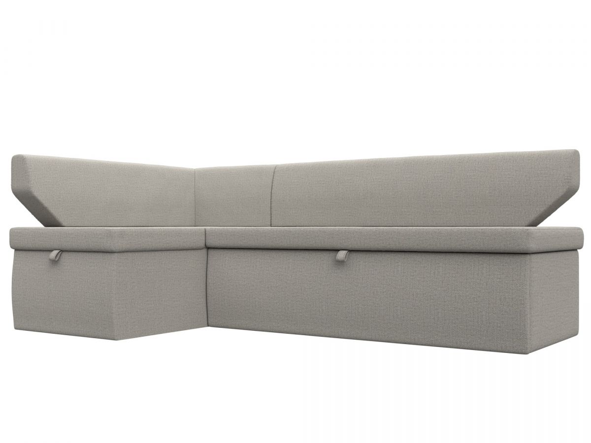 125895L Диван кухонный угловой Омура левый угол | рогожка | амур бежевый