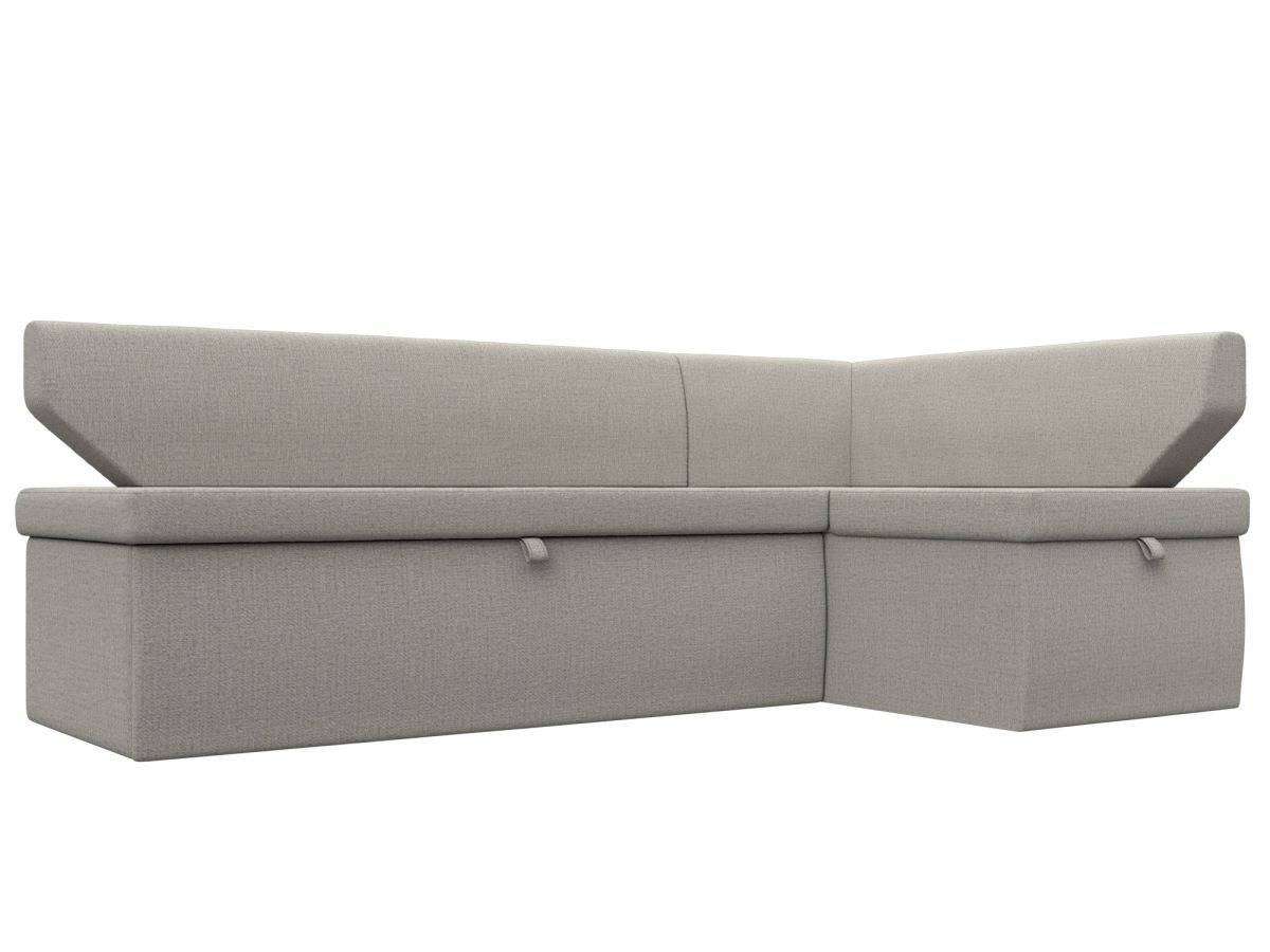 125895 Диван кухонный угловой Омура правый угол | рогожка | амур бежевый