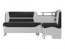 107391 Диван кухонный угловой Сидней правый угол | экокожа | черный, белый - 2