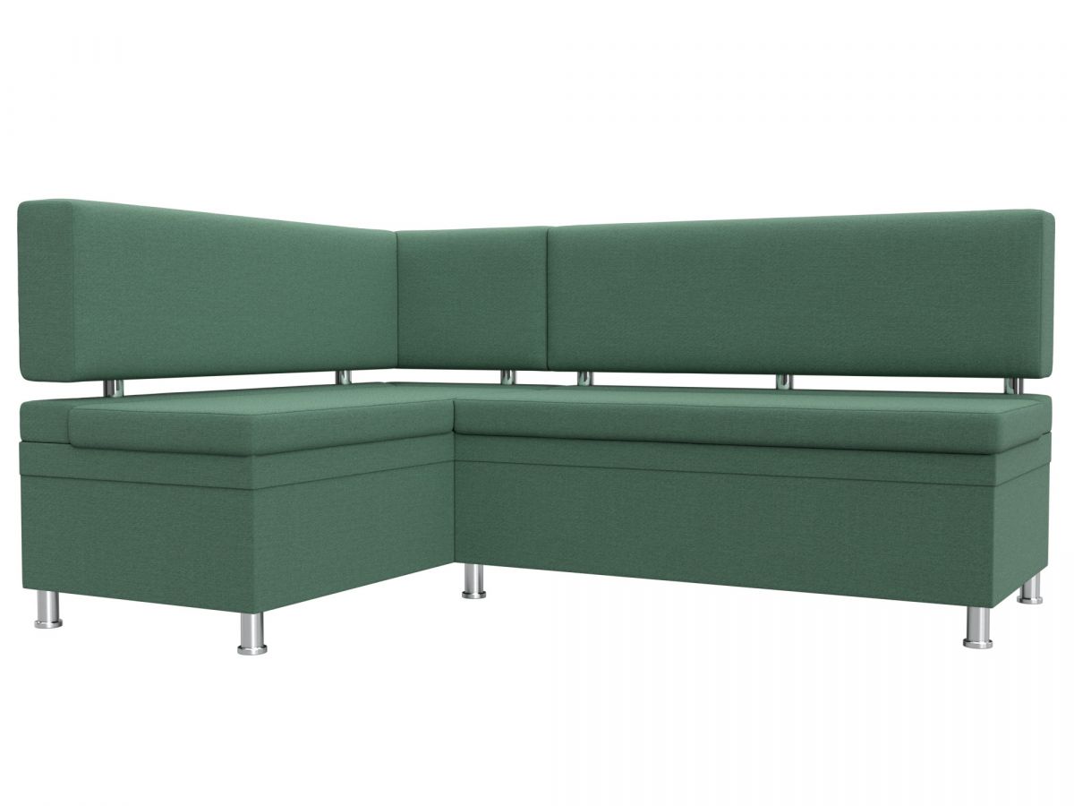 123235L Диван кухонный угловой Стайл левый угол | рогожка | амур зеленый