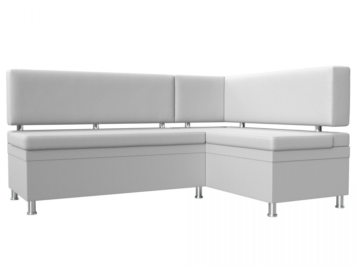 114527 Диван кухонный угловой Стайл правый угол | экокожа | белый