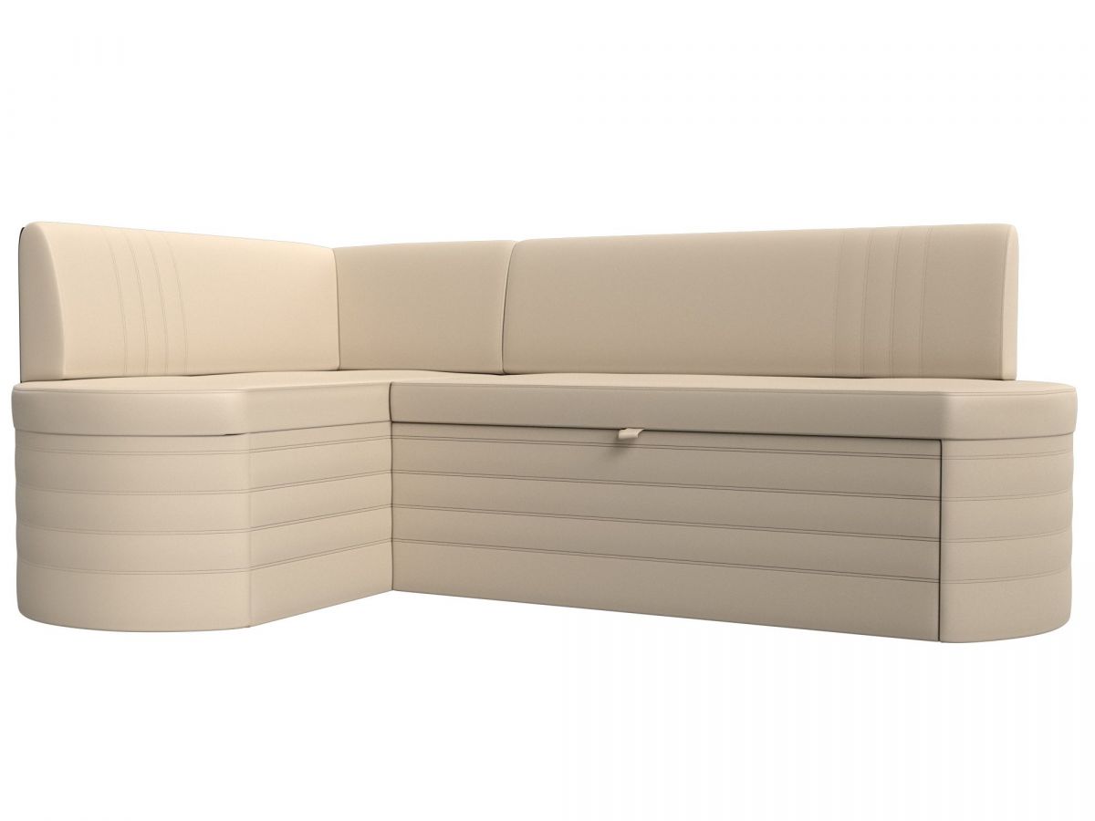 119449L Диван кухонный угловой Токио левый угол | экокожа | бежевый