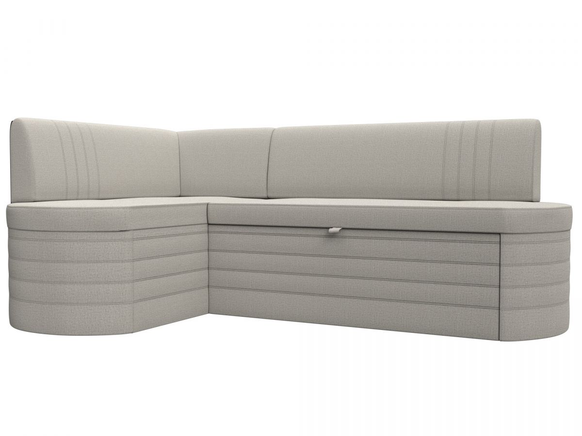 122530L Диван кухонный угловой Токио левый угол | рогожка | амур бежевый