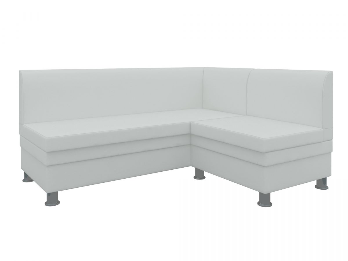 28384 Диван кухонный угловой Уют правый угол | экокожа | белый