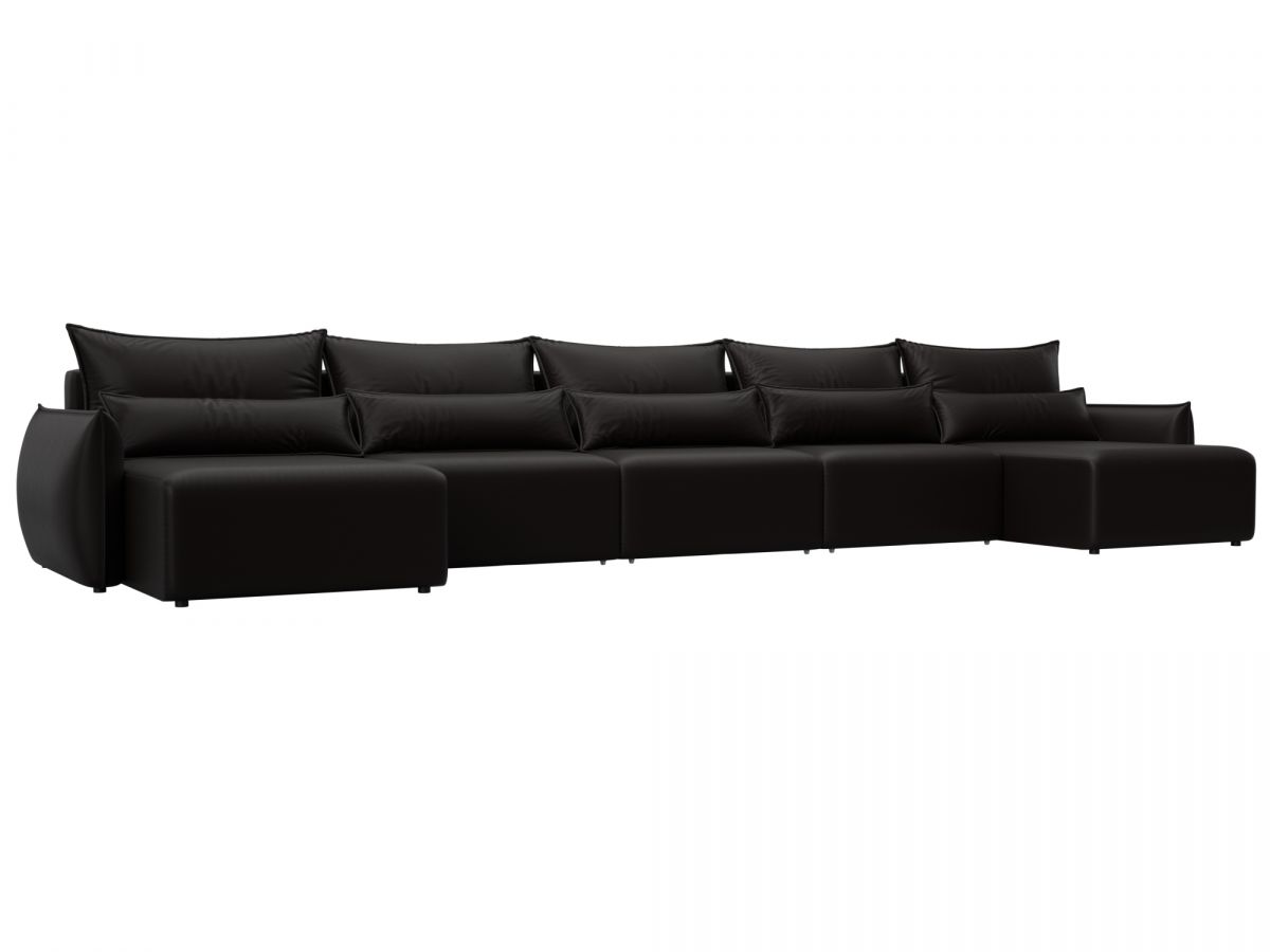 129899 Диван П-образный Лига-051 НПБ МегаЛонг | экокожа | grifon 12 коричневый