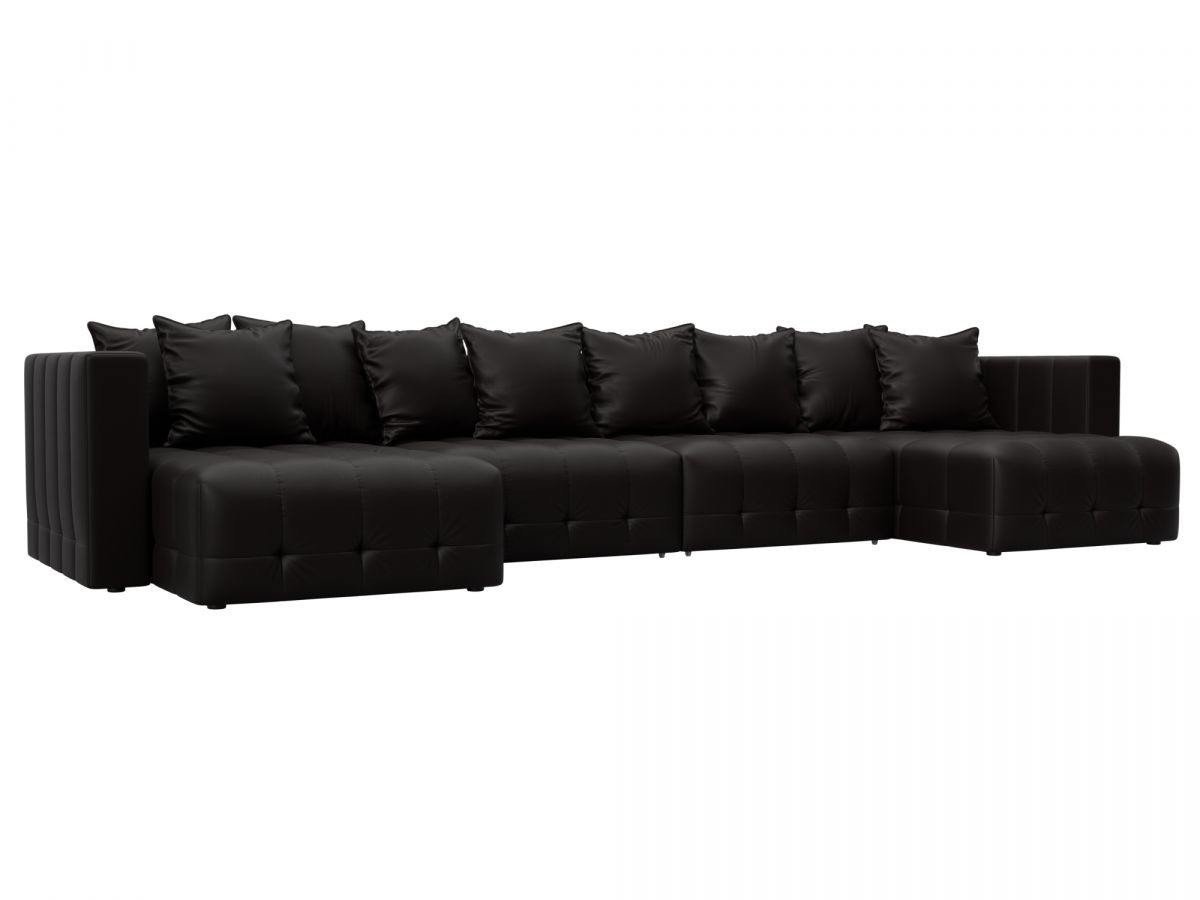 129919 Диван П-образный Лига-052 НПБ Лонг | экокожа | grifon 12 коричневый