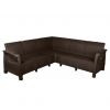 Диван пластиковый RATTAN Luxe арт.ЭП угловой (коричневый) - 2