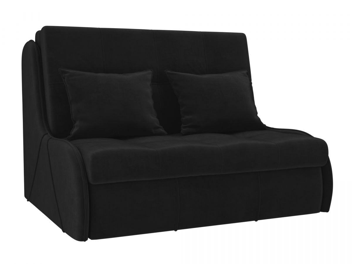 105280 Диван прямой аккордеон Риттэр 120 | велюр | черный