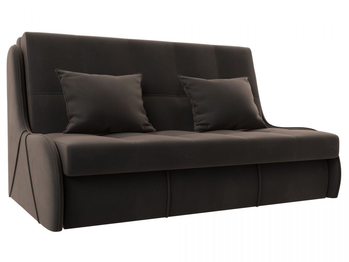 121689 Диван прямой аккордеон Риттэр 140 | велюр | коричневый