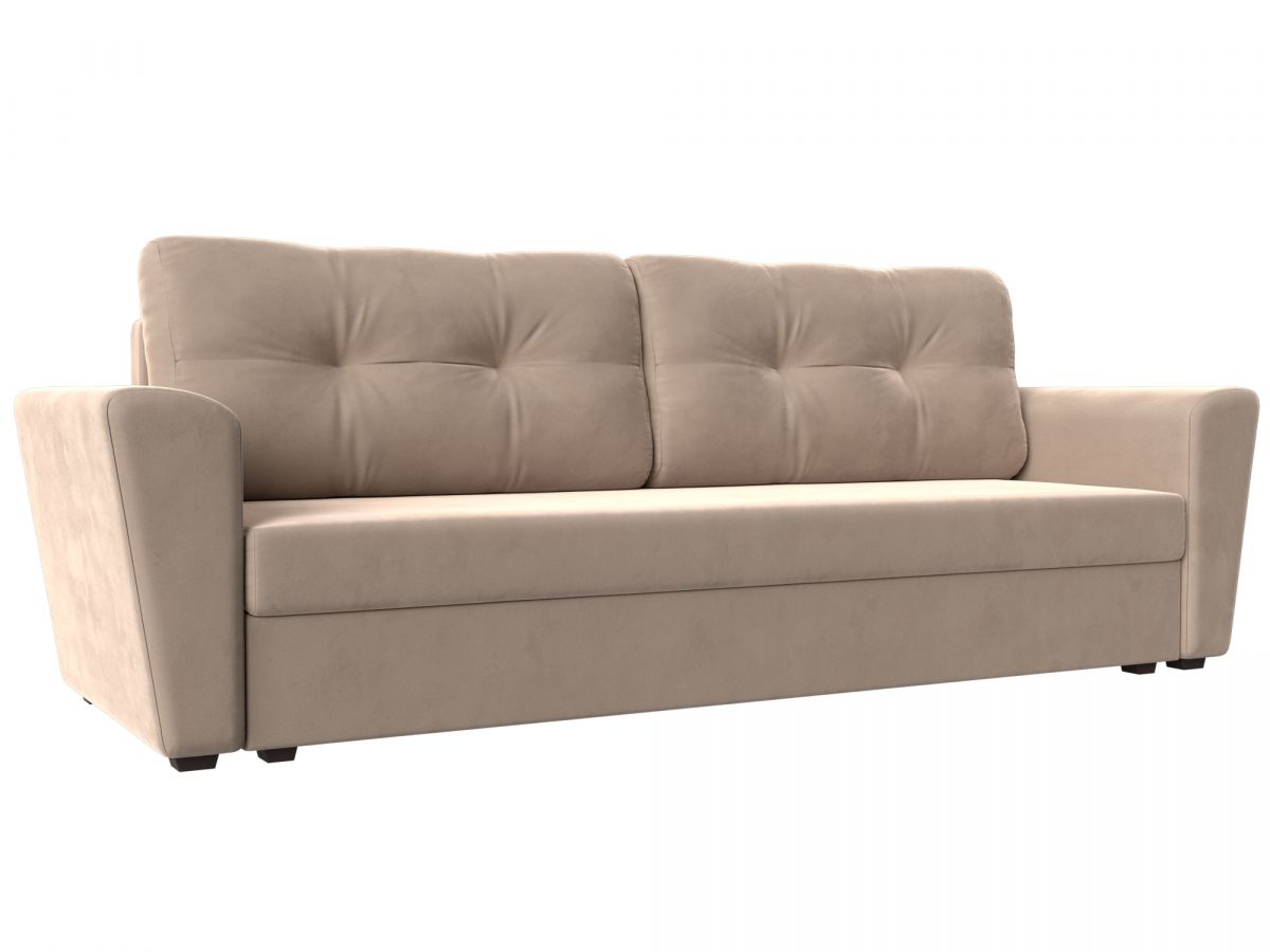 112426 Диван прямой Амстердам Лайт | велюр | бежевый