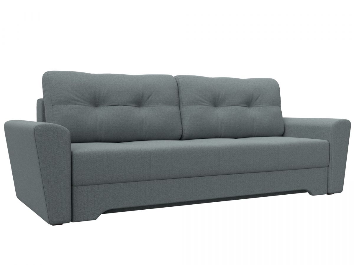 123990 Диван прямой Амстердам | рогожка | амур серый