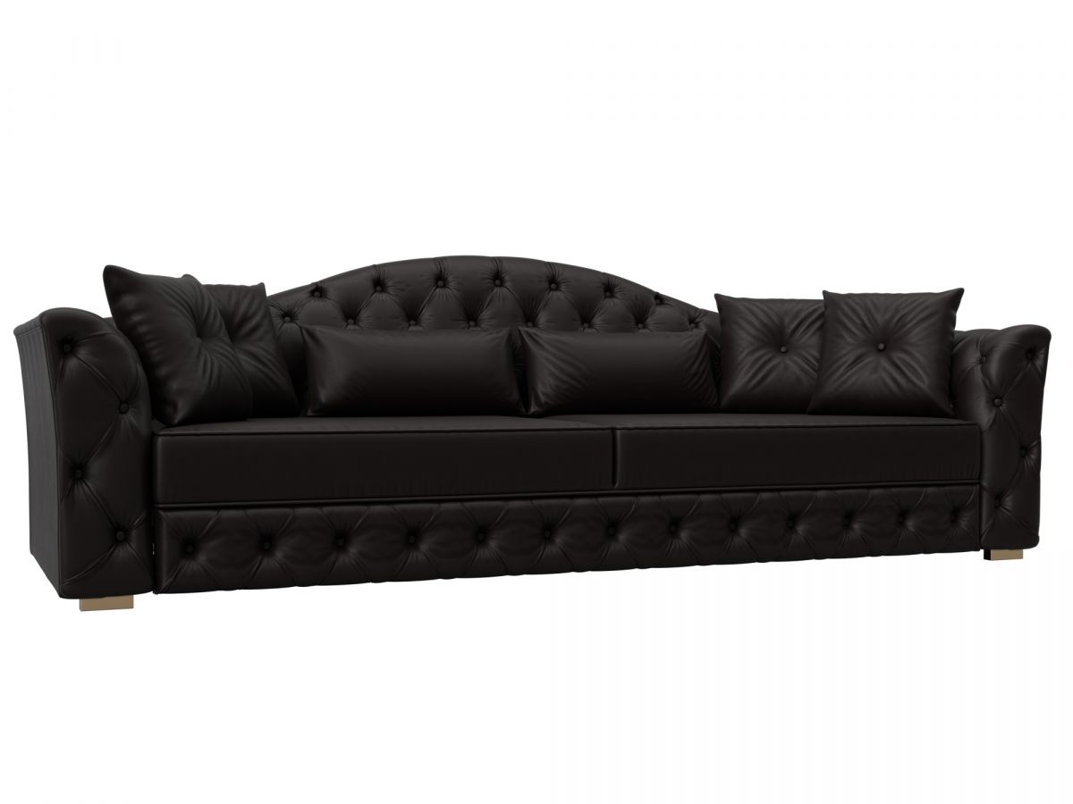 126370 Диван прямой Артис | экокожа | grifon 12 коричневый