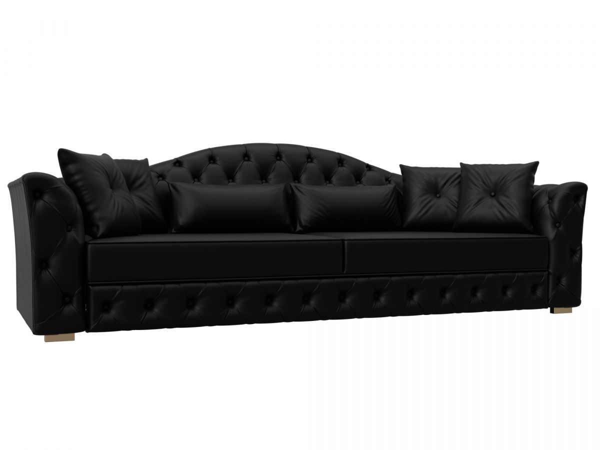 126372 Диван прямой Артис | экокожа | grifon 18 черный