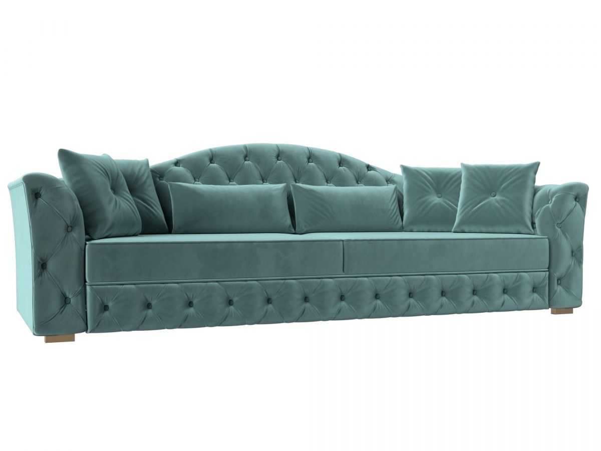120326 Диван прямой Артис | велюр | бирюзовый