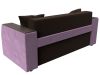 113755 Диван прямой Атлант мини | микровельвет | коричневый, сиреневый - 7