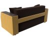113752 Диван прямой Атлант мини | микровельвет | коричневый, желтый - 7