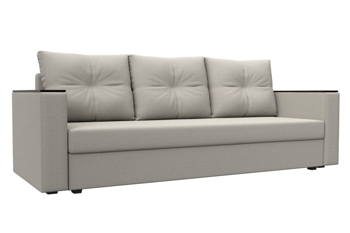 126169 Диван прямой Атланта Лайт без стола | рогожка | амур бежевый