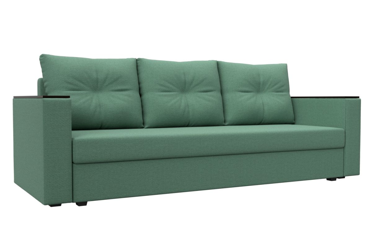 126170 Диван прямой Атланта Лайт без стола | рогожка | амур зеленый