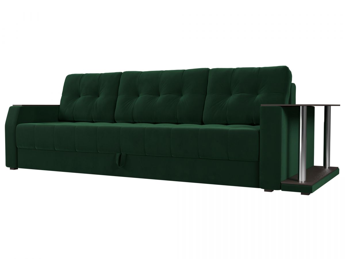 102227R Диван прямой Атлантида стол справа | велюр | зеленый