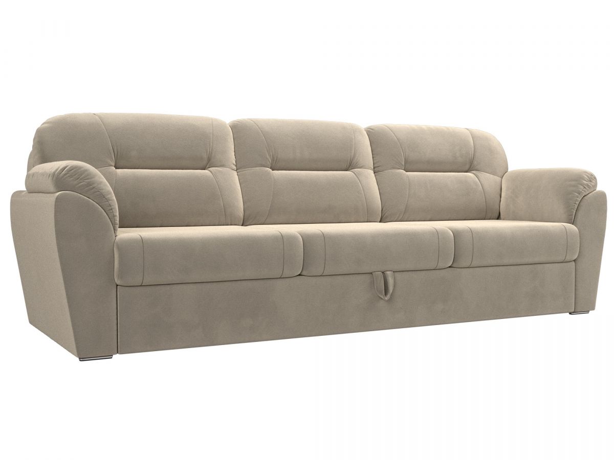 109481 Диван прямой Бостон | микровельвет | бежевый