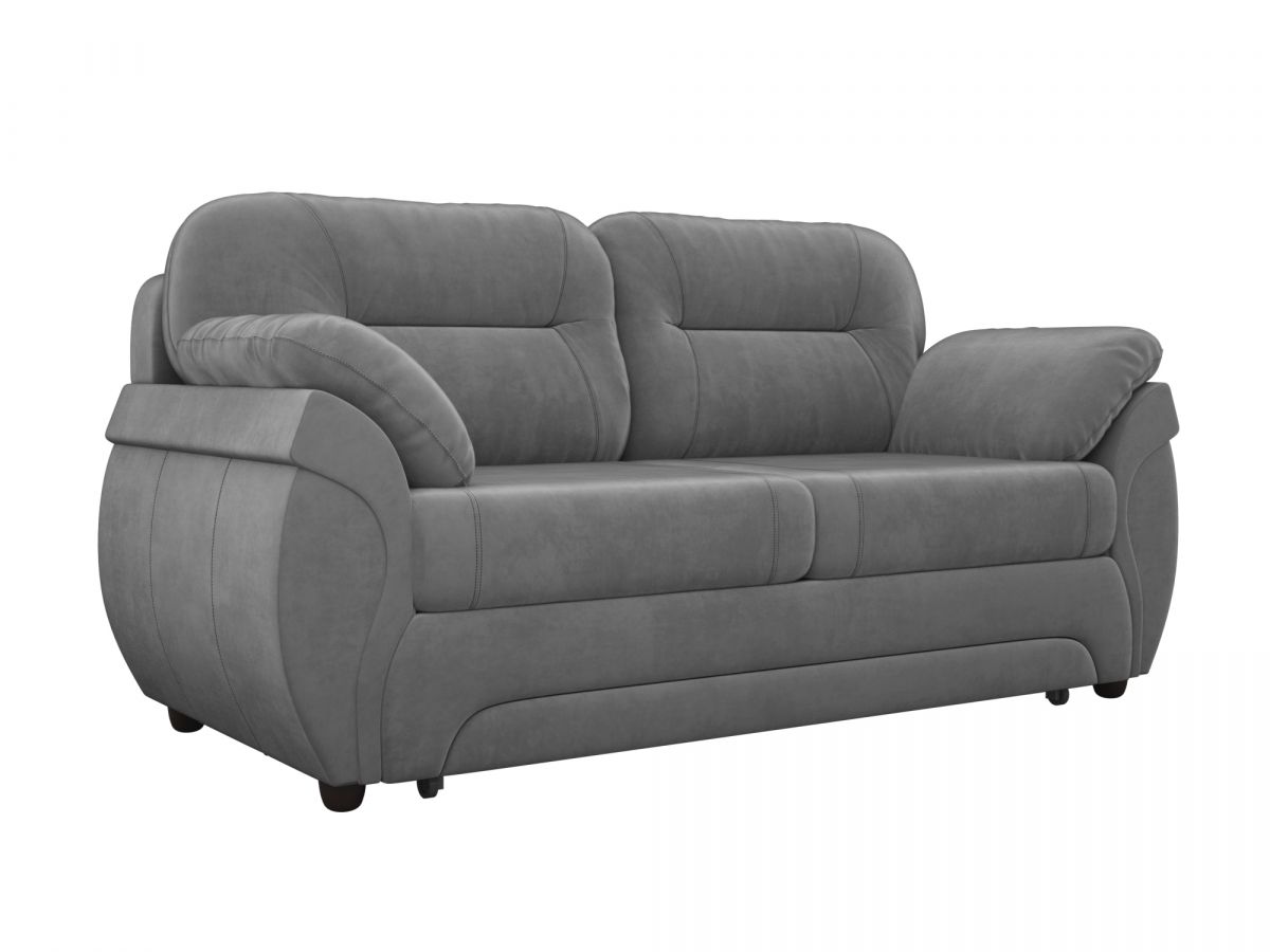105744 Диван прямой Бруклин | велюр | серый