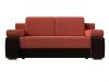 105870 Диван прямой Денвер | микровельвет | коралловый, коричневый - 2