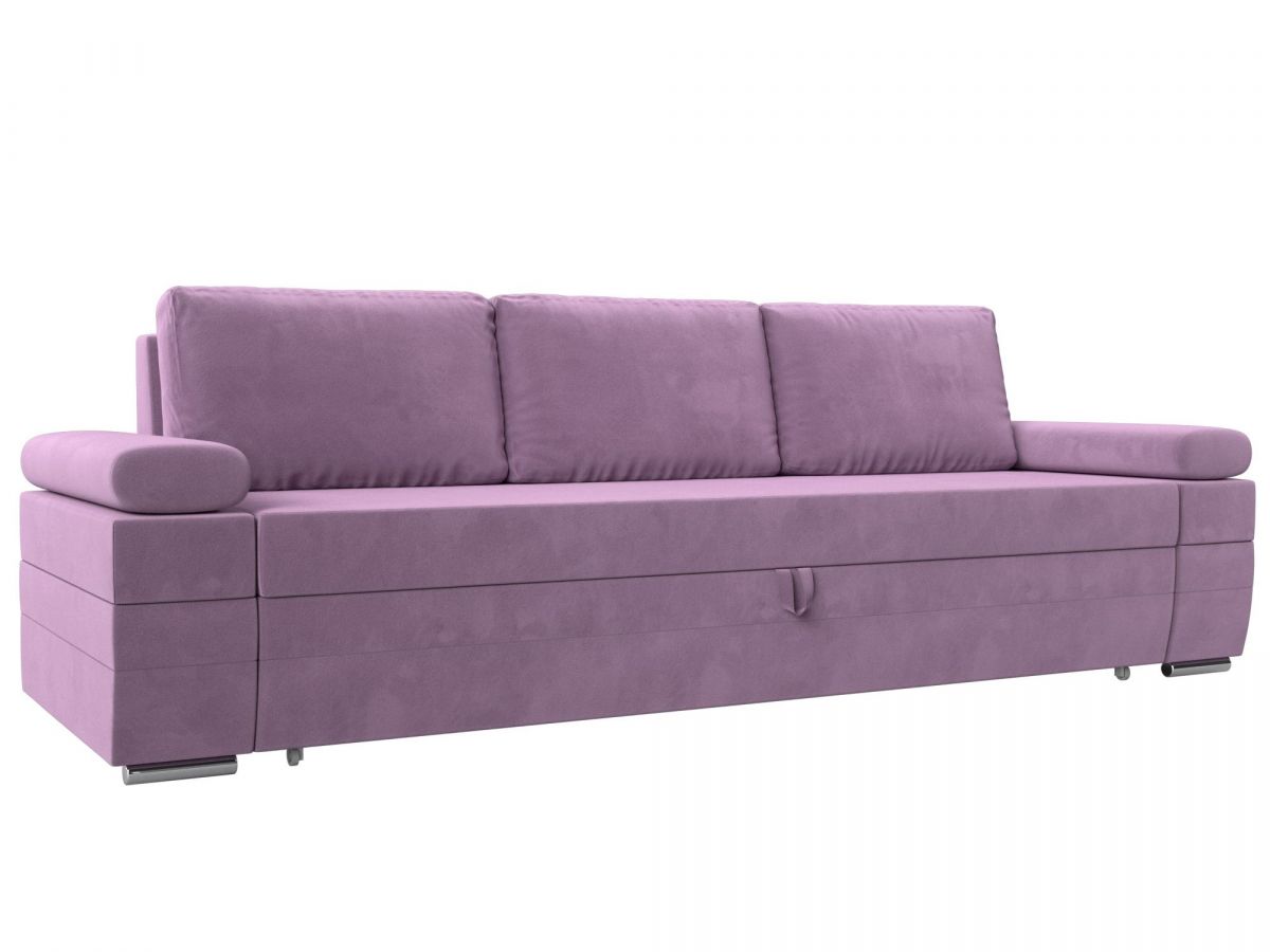 118278 Диван прямой Канкун | микровельвет | сиреневый