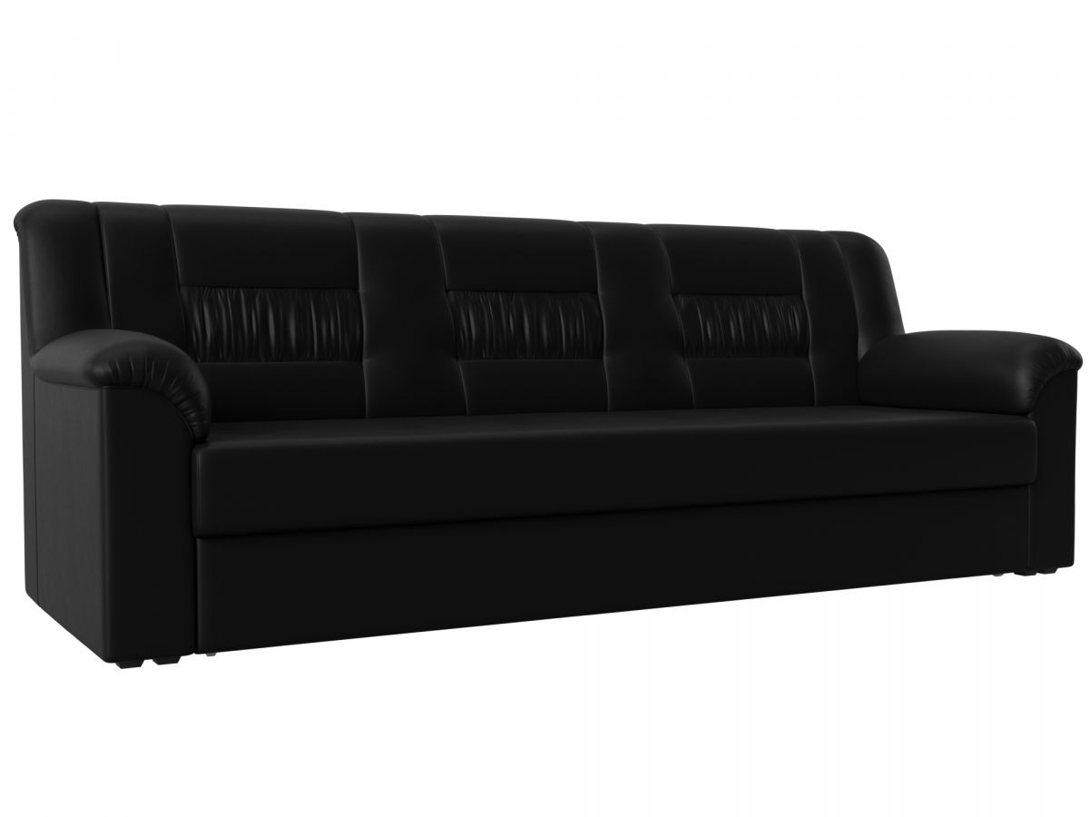 113339 Диван прямой Карелия | экокожа | черный