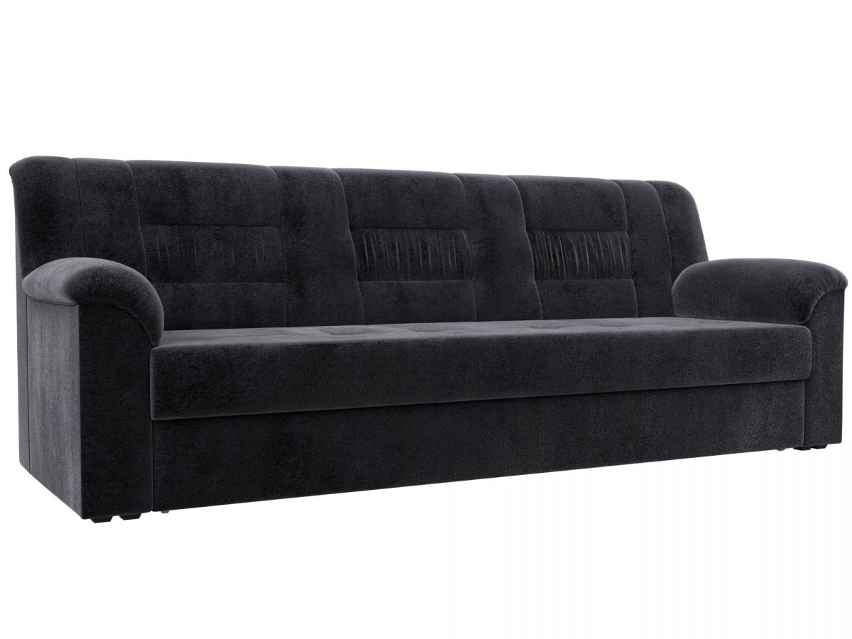127255 Диван прямой Карелия | велюр | tower 11 черный