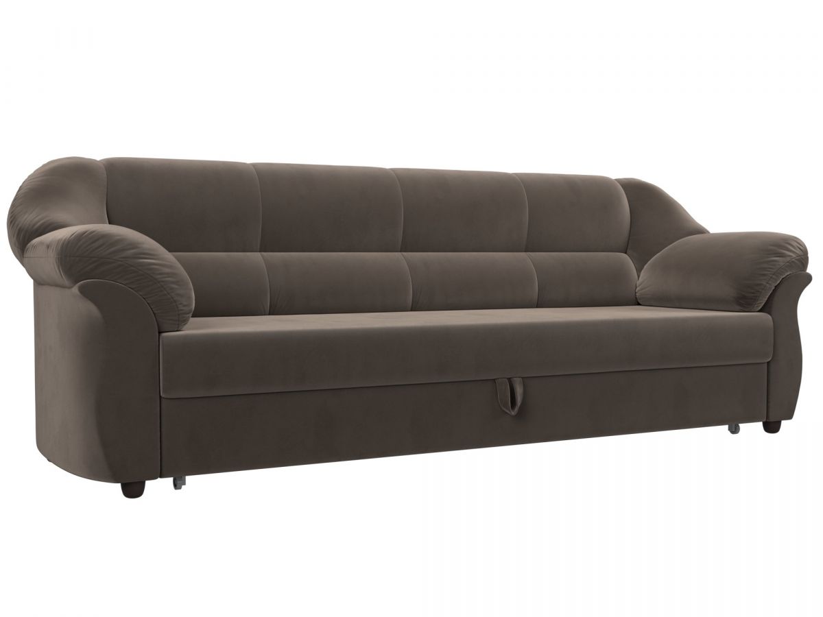 109521 Диван прямой Карнелла | велюр | коричневый
