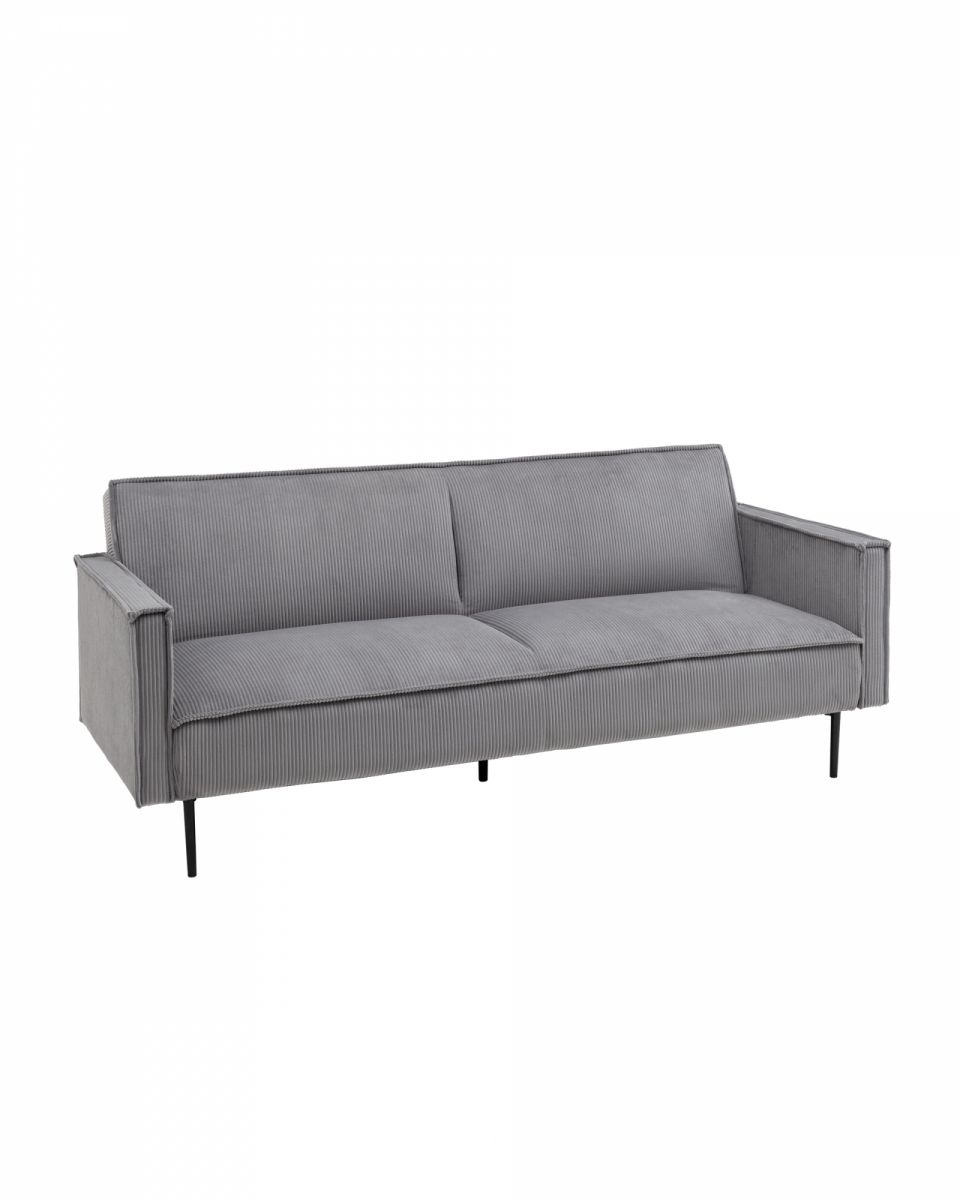 Диван прямой Кассель велюр рельефный светло-серый