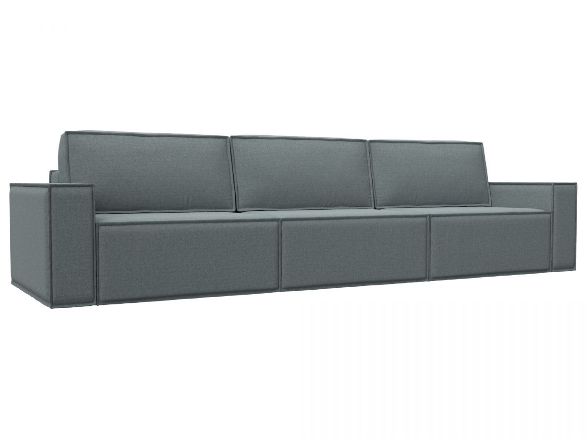 122621 Диван прямой Куба лонг | рогожка | амур серый
