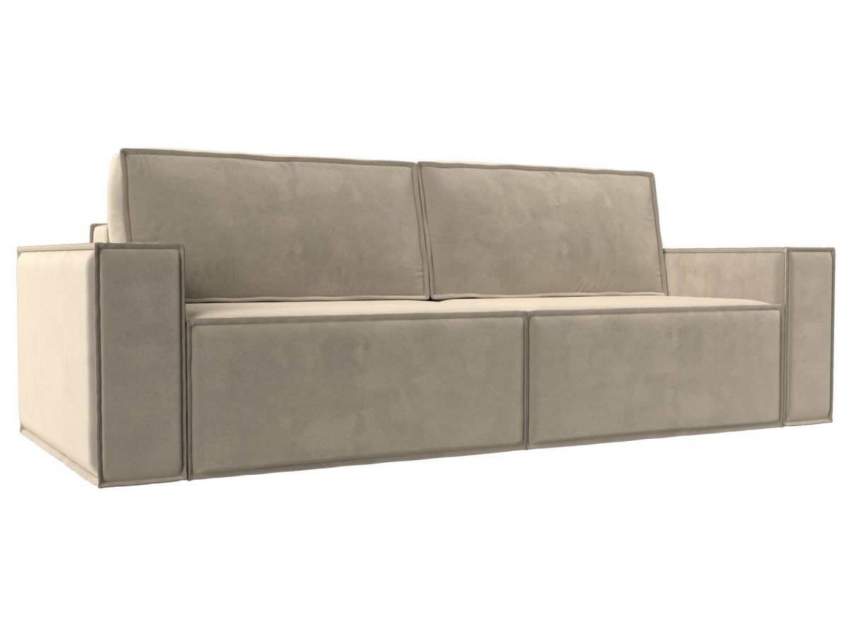 116217 Диван прямой Куба | микровельвет | бежевый
