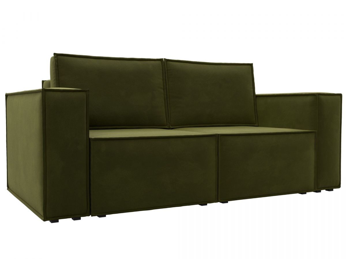 121880 Диван прямой Куба мини | микровельвет | зеленый