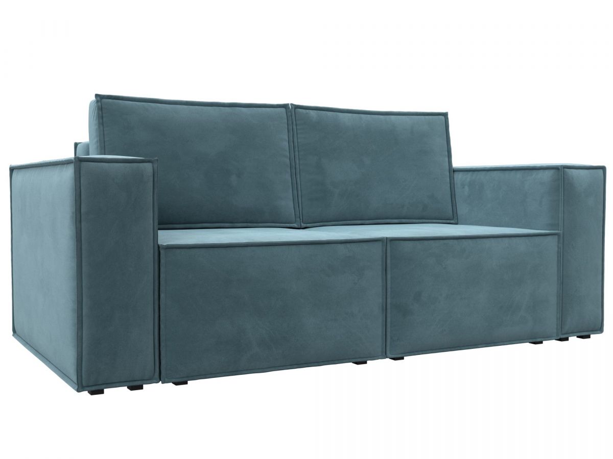 121872 Диван прямой Куба мини | велюр | бирюзовый