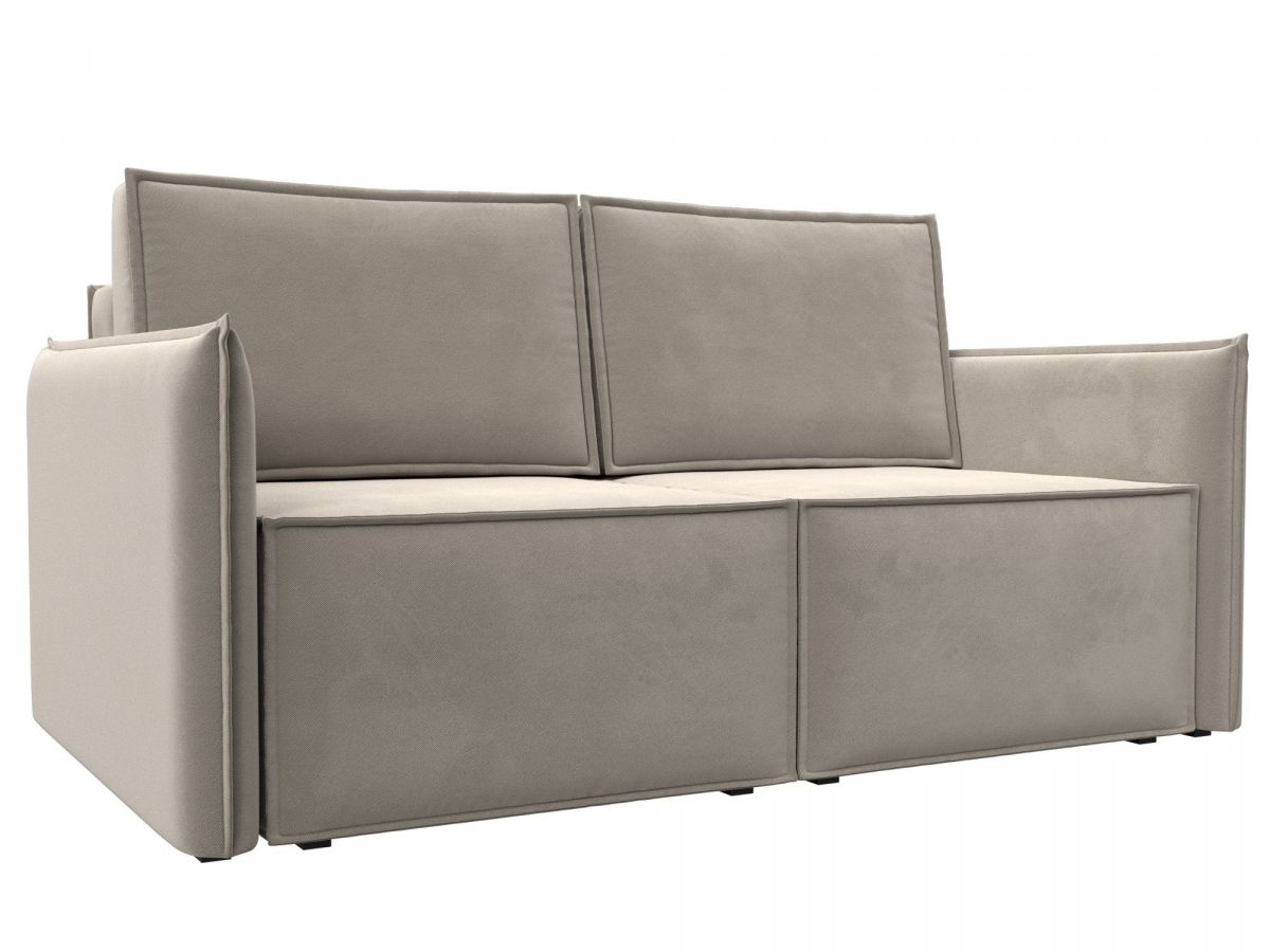 121900 Диван прямой Либерти мини | микровельвет | бежевый