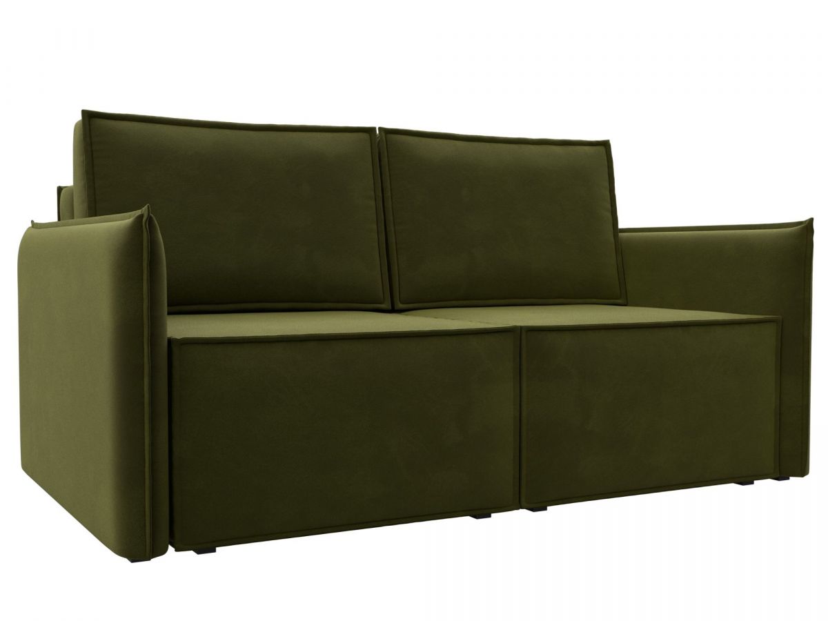 121903 Диван прямой Либерти мини | микровельвет | зеленый