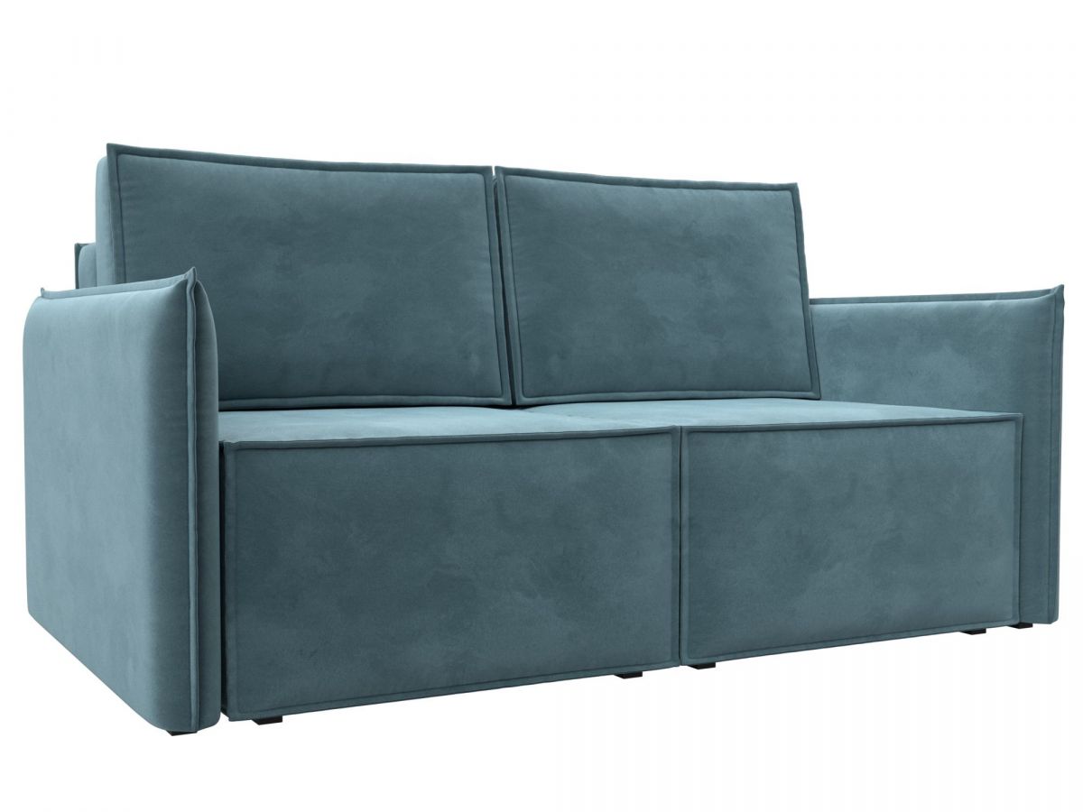 121895 Диван прямой Либерти мини | велюр | бирюзовый